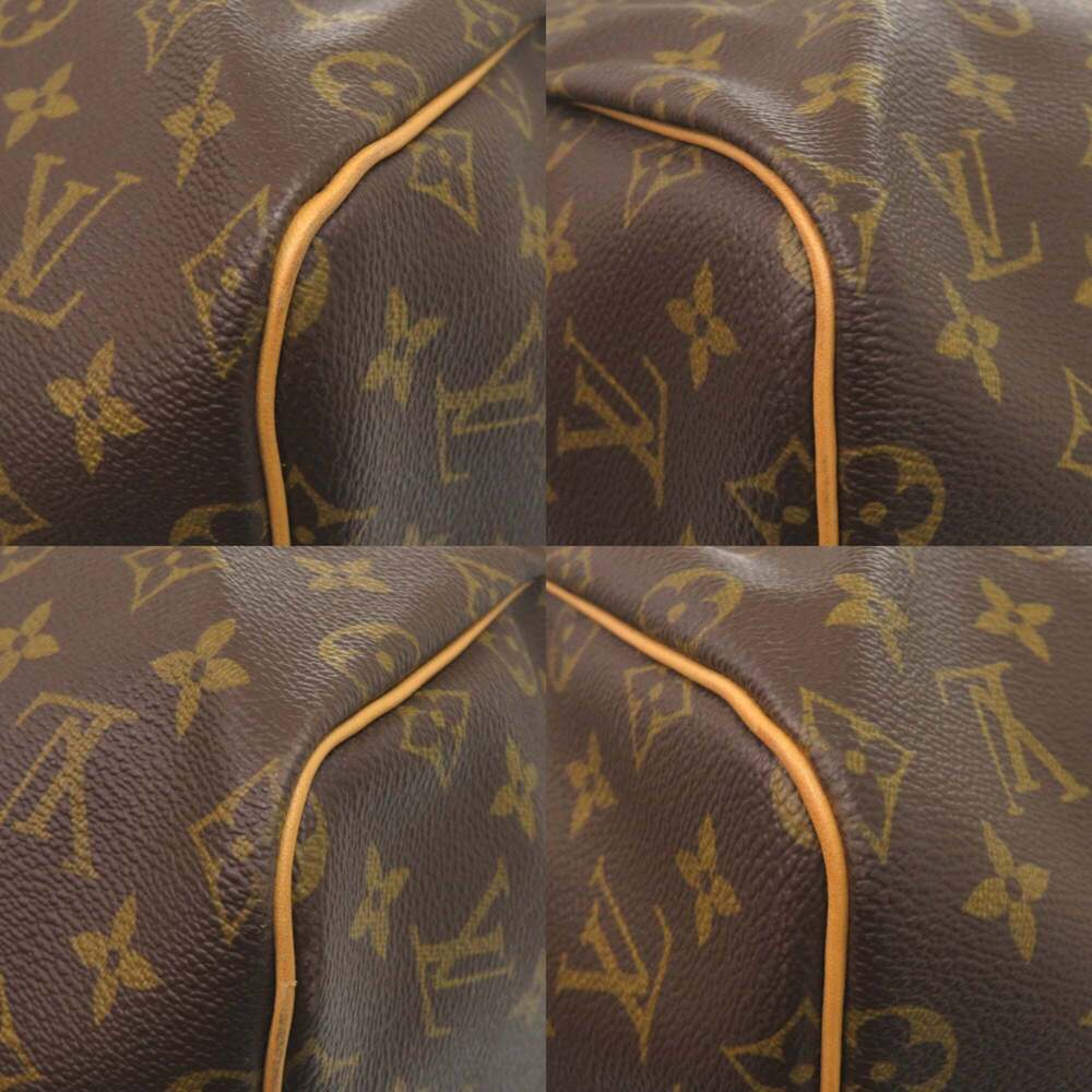 LOUIS VUITTON Authentic Brown Monogram Canvas Keepall 55 Boston Bag - Picture 4 of 10